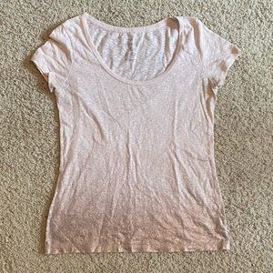 American Eagle ombré pink glitter t-shirt